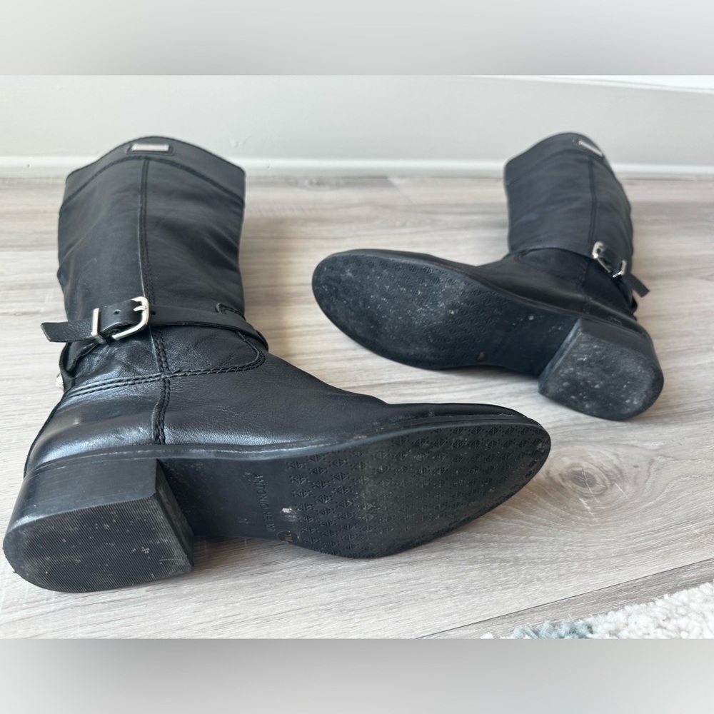 OBO Antonio Melani Black Leather Fall Riding Boots - Size 7 - Picture 2 of 3